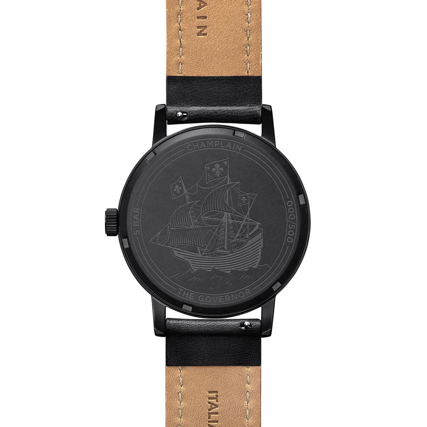 Triple Black Governor Watch by Champlain