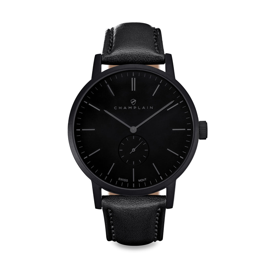 Triple Black Governor Watch by Champlain