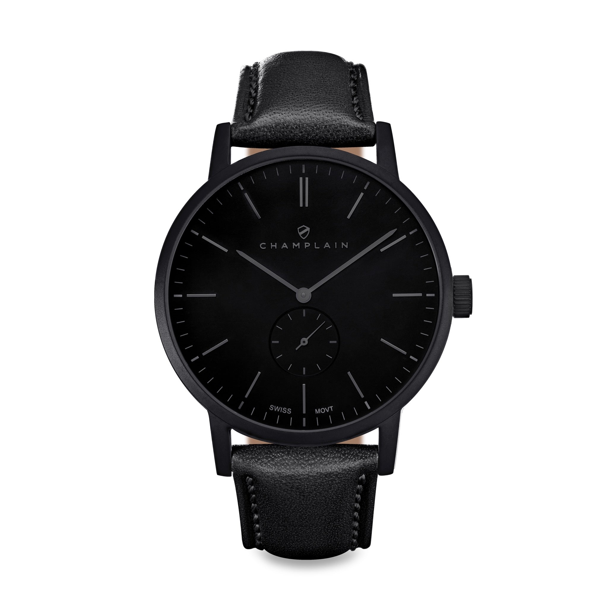 Triple Black Governor Watch by Champlain