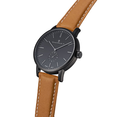 Black - Tan Governor Watch by Champlain