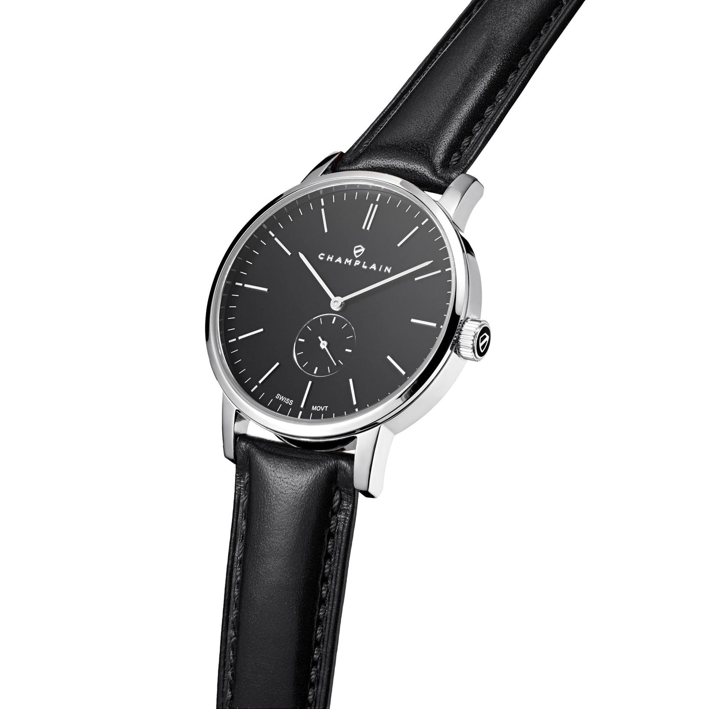 Silver/Black - Black Governor Watch by Champlain