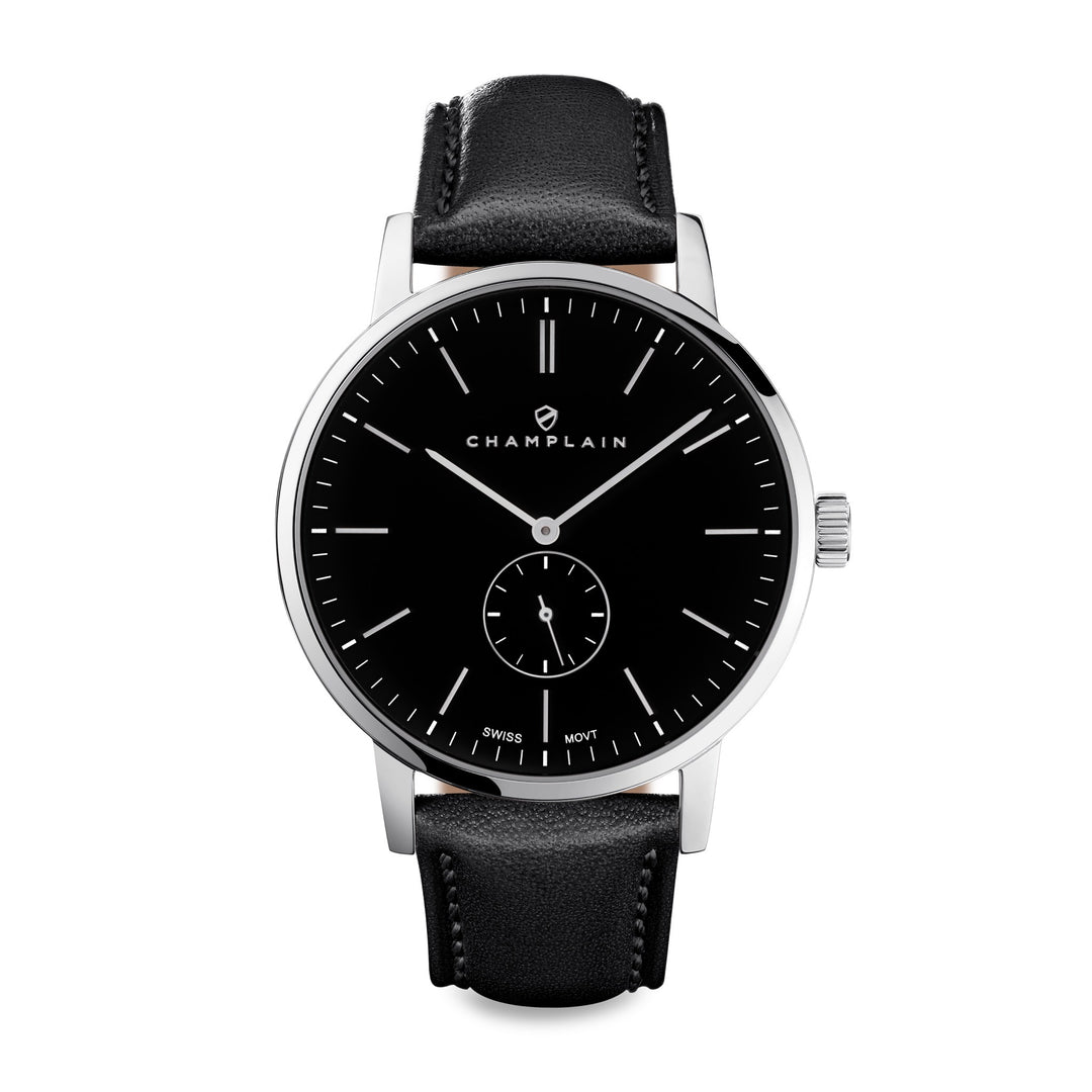 Silver/Black - Black Governor Watch by Champlain