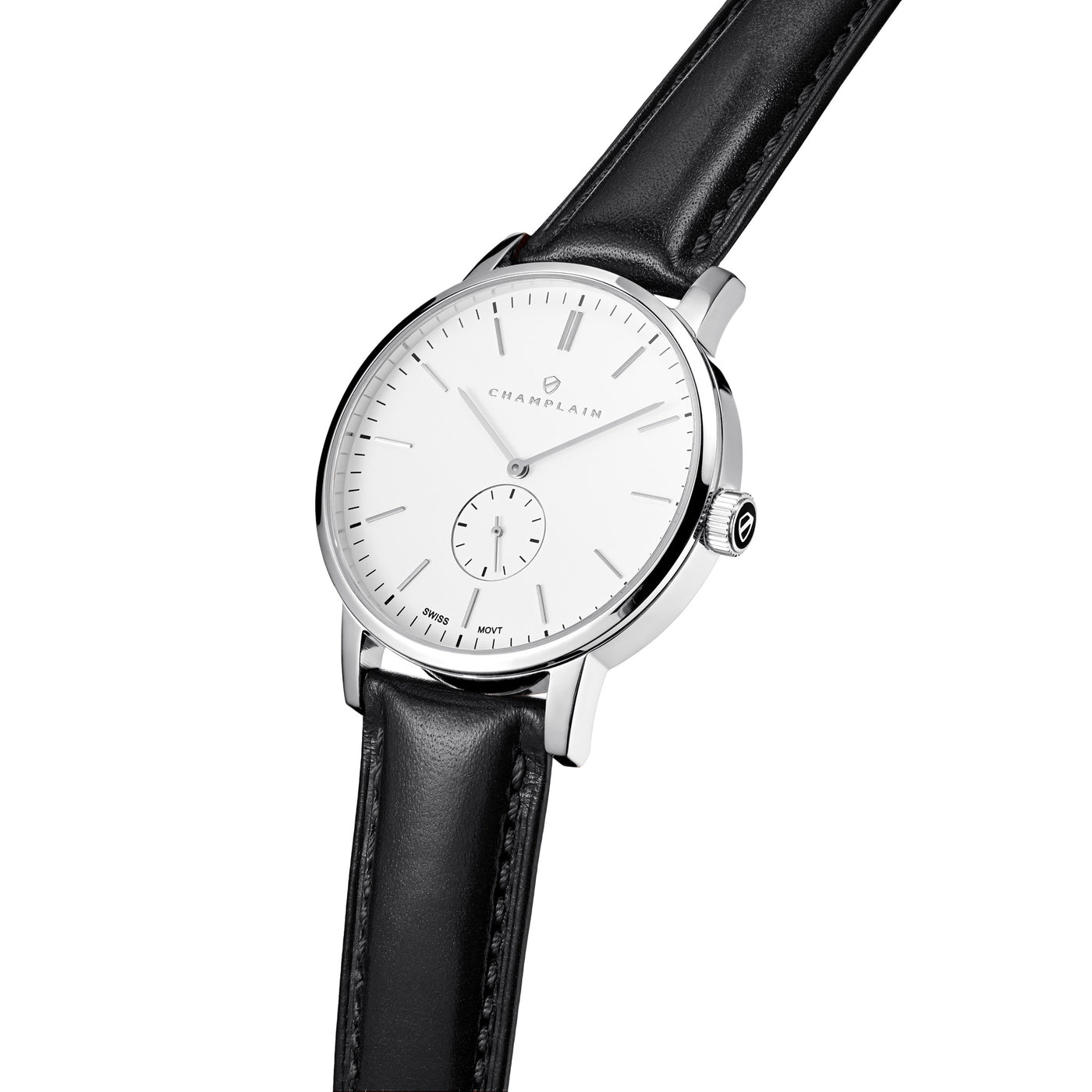 Silver/White - Black Governor Watch by Champlain
