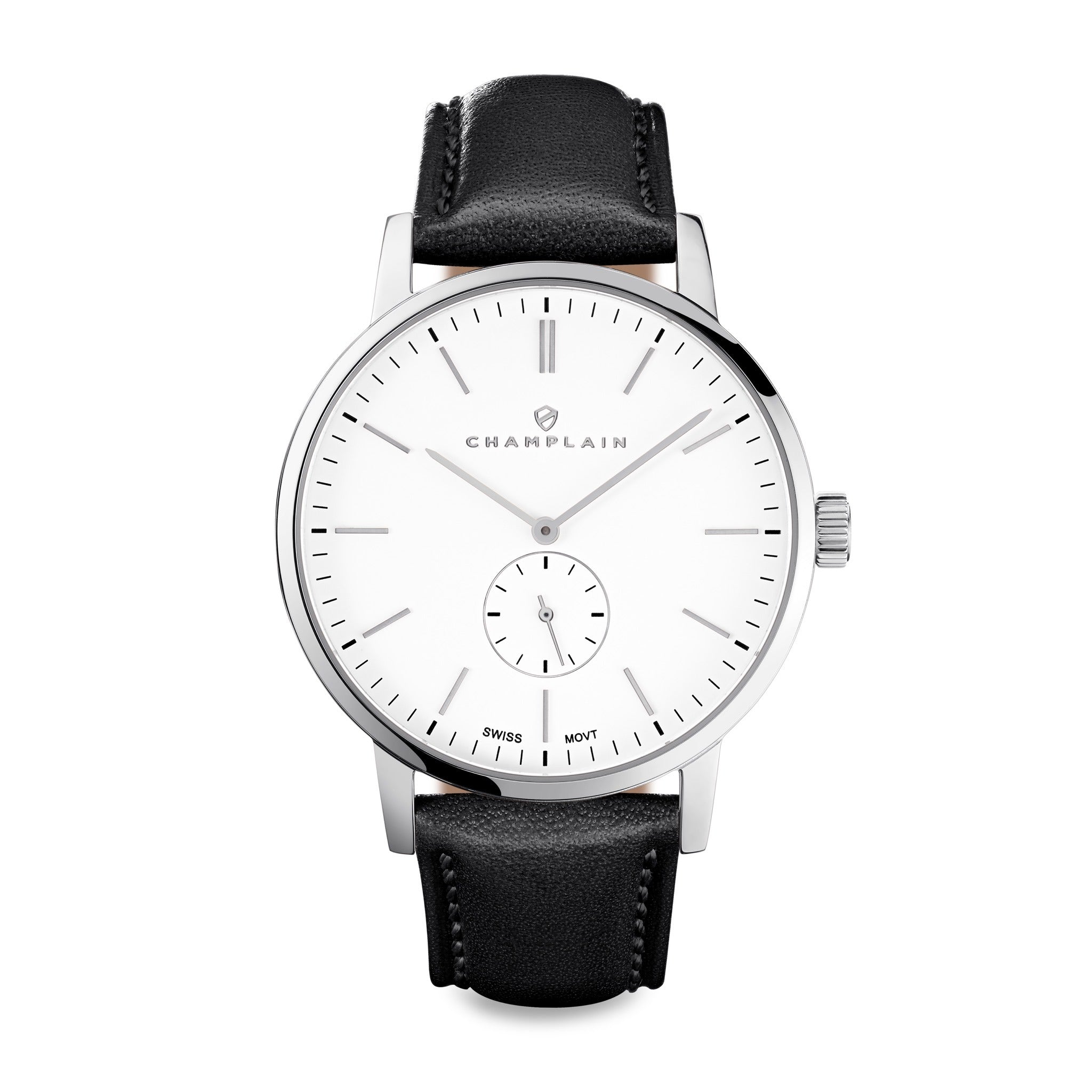 Silver/White - Black Governor Watch by Champlain